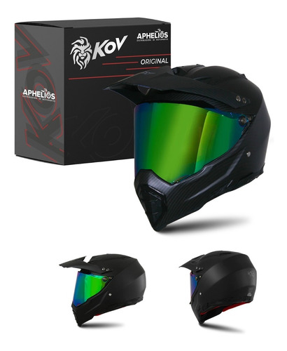 Casco Cerrado Kov Original City Kx1 Carbon Certificacion Dot