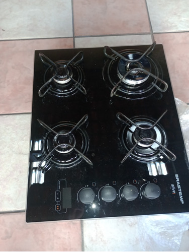 Fogão Cooktop Gás Brastemp Ative! Bdt62 Preto 127v