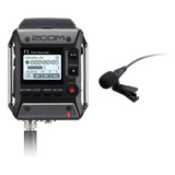 Gravador Zoom F1-lp Field Recorder Com Microfone Lavalier