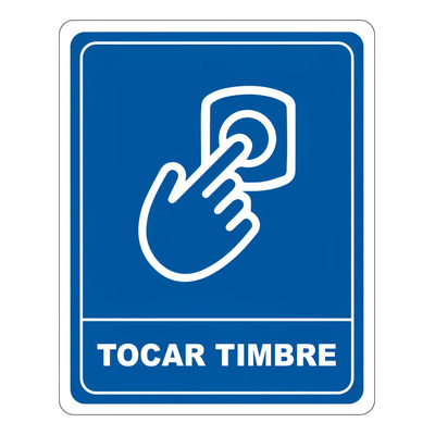 Señalamiento Letrero Tocar Timbre 20x25 Cm | Meses sin interés