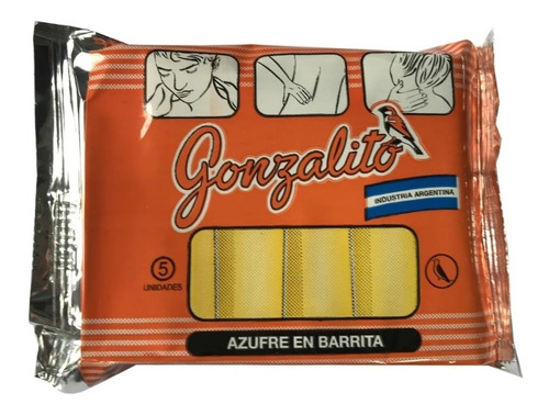 Azufre En Barra X 100 Unidades Marca Gonzalito