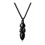 Collar Coai Con Colgante De Buda Vajra Obsidiana Negra Oraci