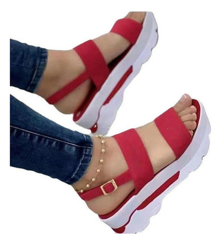 Sandalias Cuña Ligeras Para Mujer Zapatos Plataforma Tacones