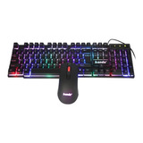 Teclado  Iluminado Luz Rgb + Mouse / Marca Banda