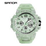 Reloj De Mujer Impermeable Sport Colorido Color Del Fondo Verde