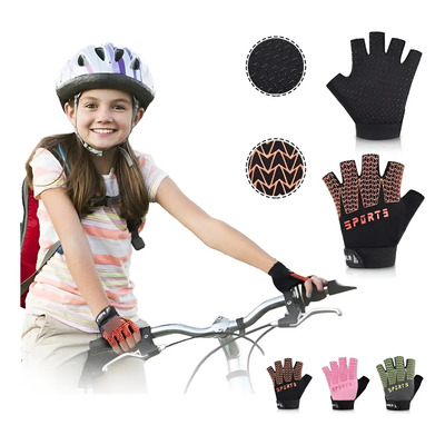 Niños Guante De Ciclismo De Medio Dedo Bicicleta De Montaña