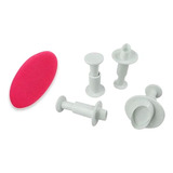 Cortadores Eyectores Ovalos Mini Fondant Pasta Flexible 