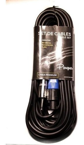 Cable Plug A Speakon Parquer Profesional 10 Metros Cuota