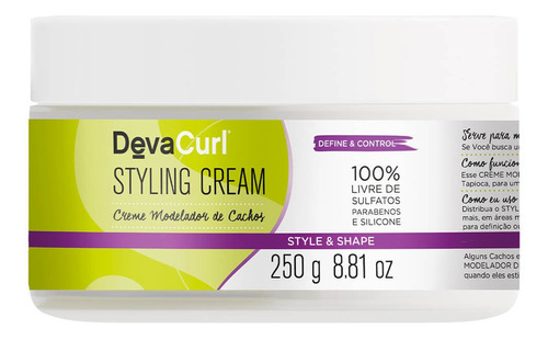 Creme Para Cachos Styling Cream 250gr Deva Curl