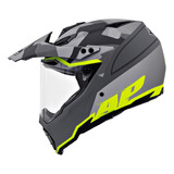 Casco Multiproposito Ap28 Kamo Gris Neon Mate