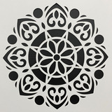 Stencil Gabarito Mandala Circular Revestimento De Parede 3d