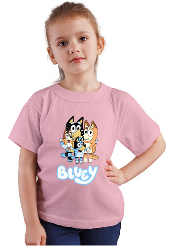 Polera Niños Bluey Familia Heeler Hug Algodon Wiwi