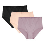 3- Pack Panties Con Refuerzo Frontal Ilusión 32155