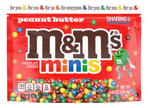 M&m's Minis Peanut Butter 243.8gr - Dulce Americano