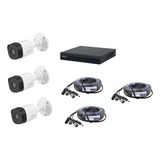 Kit 3 Camaras Dahua B1a21  2mp 2.8mm Ir 20mts Dvr 4ch 2mp 