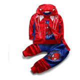 Conjunt Sudadera Con Capucha 3 Piezas Spider-man Para Niños