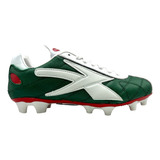 Tenis Concord Futbol Tachones Verde/rojo 100% Piel S215xm