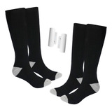 2 Pares De Calcetines De Calefacción Eléctrica Para Hombre C