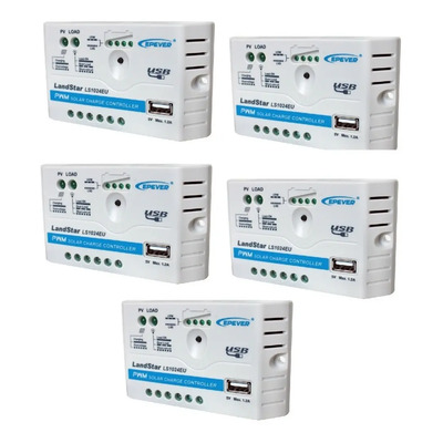 5 Piezas Controlador Solar Ls1024eu Epever 12/24v 10a
