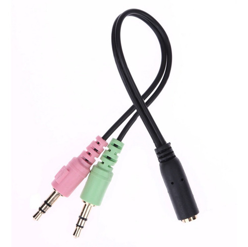 Cable Adaptador 3.5mm Para Audifonos Y Micrófono Pc | Dfast