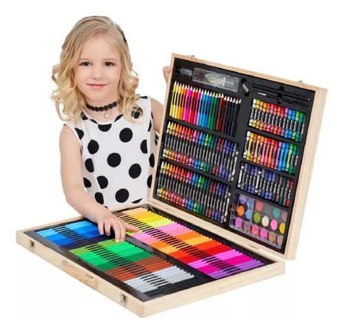 Set De Dibujo Estuche Para Pintar Lapices Colores Arte 251pc Pintar Adkar