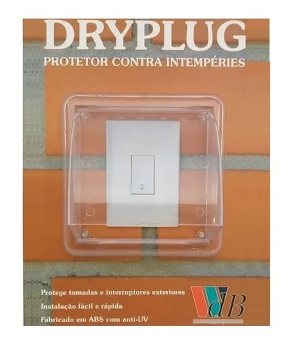 Protetor Contra Chuva Tomada Interruptor 4x2 Dryplug Simples