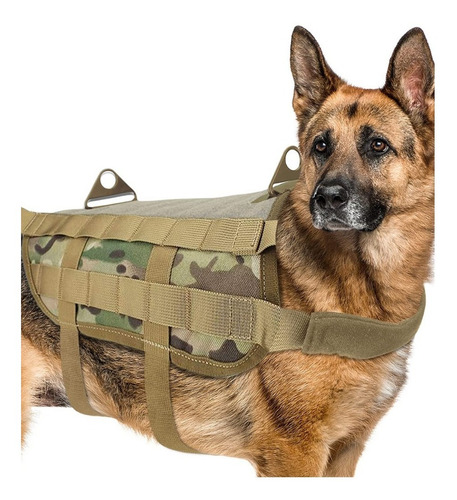 Pechera Tactica Para Perro C/arnés,entrenamiento, Camuflaje