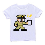 Remera Blanca Adultos  8 Bits Pixeles Pixel R208