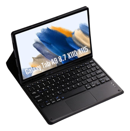 Capa Com Teclado Bluetooth Para Galaxy Tab A9 8.7 Pol. X110