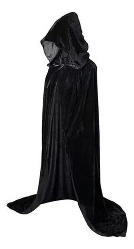 Unisex Velvet Cloak With Hood For Halloween And