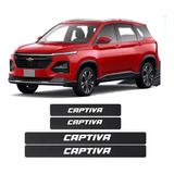 Sticker Cubre Estribos Fibra Carbon Para Chevrolet Captiva
