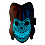 Máscara Led Reacción Sonido Arlequín Ghoulish Productions Color Azul/rojo