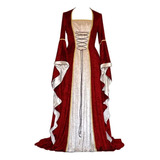 1 Vestido Femenino De Terciopelo Con Disfraz Medieval De Hallo .