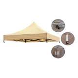 Lona Impermeable Para Toldo 3x3 (modelo Araña) Beige En Pu