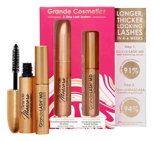 Grande Cosmetics Set De Regalo De Sistema De Pestañas De 2 P