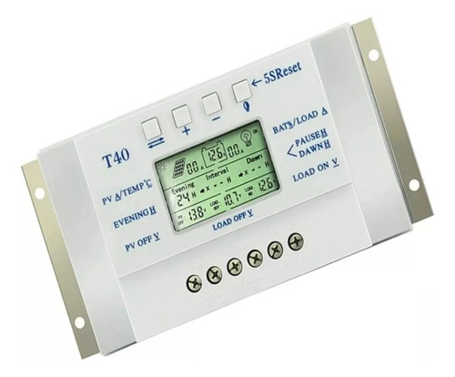 Controlador Carga Painel Solar Regulador Tensão 40a Mppt T40