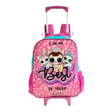 Mochila Escolar Infantil Lol Surprise Pet Brilho Rodinhas G