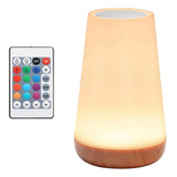 Lámpara Recargable Led Táctil Mesa Luz Colores Noche Bebe 