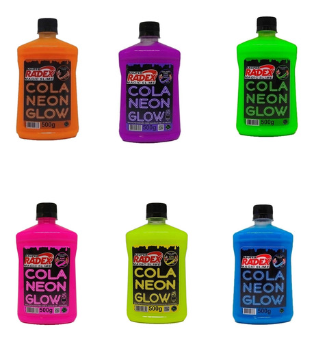 Cola Para Slime Neon  - Magic Slime Glow Neon Infantil 500g
