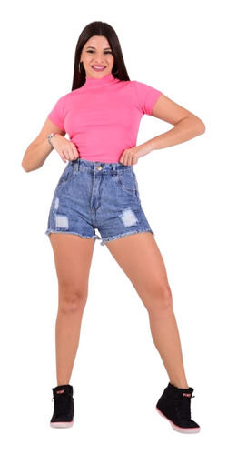 Short Mujer Jean Mom Rígido. Calce Perfecto!