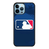 Funda Protector Para iPhone Mlb Logo Beisbol Azul 