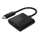 Belkin Adaptador Usb-c Para Hdmi 4k 60 Hz. + Carregador 60w Cor Preto