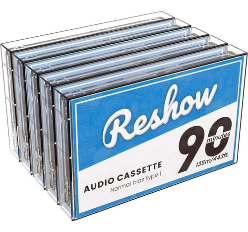 Cassettes Vírgenes Reshow De 90 Minutos, X5 Unidades