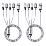 Cable De Carga Mltiple, Cable Usb Mltiple 3a 4 Pies, Cable D