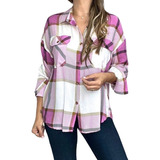 Camisa Cuadrille Mujer Manga Larga / Zabina