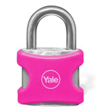 Candado Yale Encauchetado Fucsia 25mm Aluminio (8861)