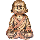Estatua Chines Buda Sorridente Menino Prosperidade Casa Zen