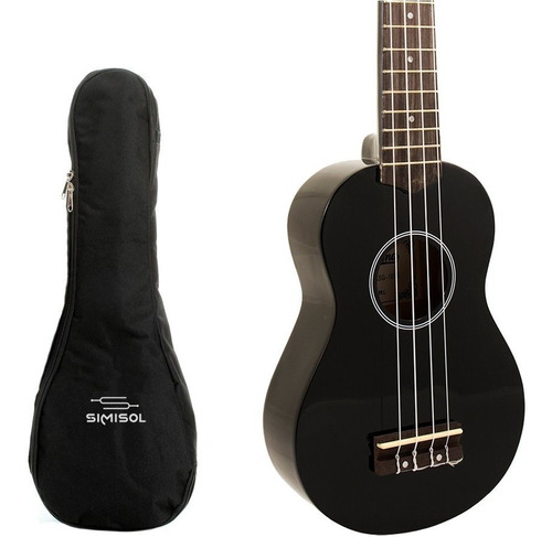 Ukelele Soprano Color Negro Grape Mg Al + Funda - Envio