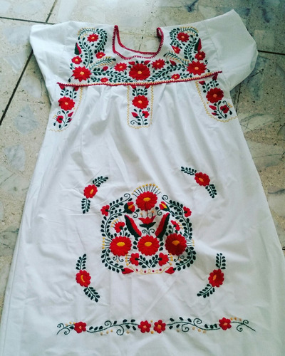 Vestidos Tehuacan Bordados A Mano Largos Envío Gratis