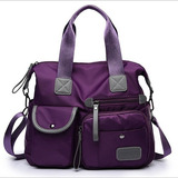 Segater Nylon Bolsa Multi Bolsos Grande Capacidade Roxo